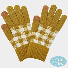 Buffalo Check Smart Touch Gloves