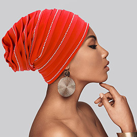 Bling Accented Turban Hat