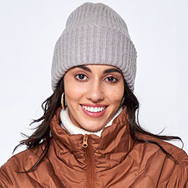 Solid Knitted Beanie Hat