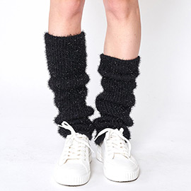 Lurex Fluffy Leg Warmers