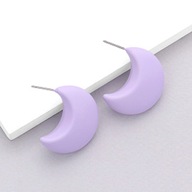 Matte Crescent Earrings