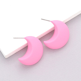 Matte Crescent Earrings