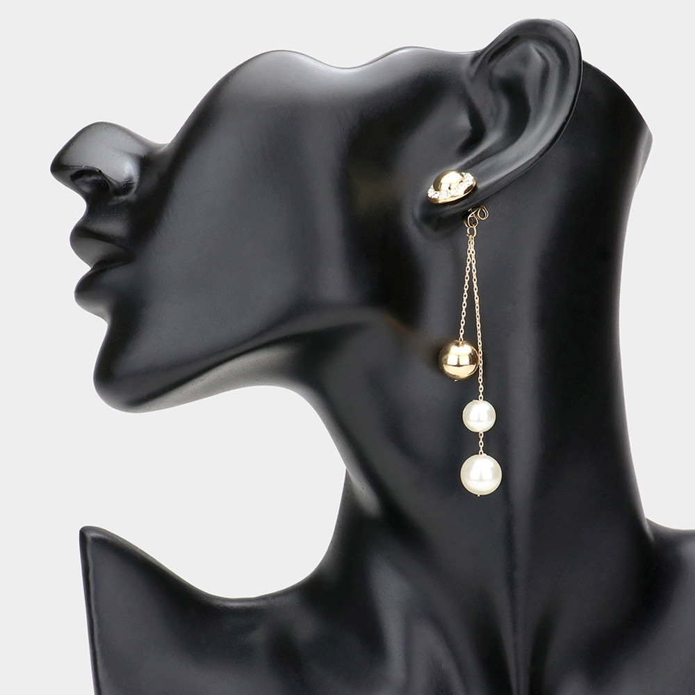 Pearl Ball Dangle Earrings