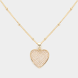 Pearl Heart Pendant Necklace