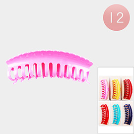 12PCS - Solid Claw Hair Clips