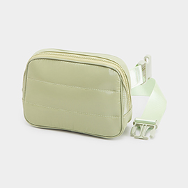 Puffer Rectangle Sling Bag / Fanny Pack / Belt Bag