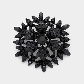 Bubble Stone Cluster Snowflake Pin Brooch