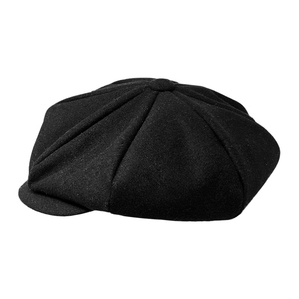 Solid Wool Newsboy Hat