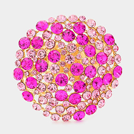 Bubble Stone Cluster Round Hinged Bracelet