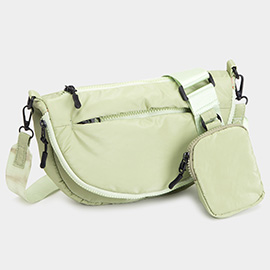 Puffer Half Moon Crossbody Bag