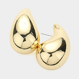 Chunky Metal Teardrop 
Earrings
