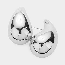 Chunky Metal Teardrop 
Earrings