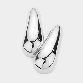 Chunky Metal Teardrop Earrings
