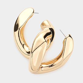 Chunky Abstract Metal Earrings