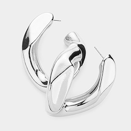 Chunky Abstract Metal Earrings