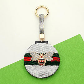 Bling Bee Compact Mirror Keychain