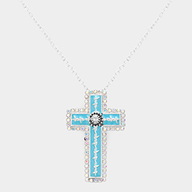 Enamel Cross Pendant Necklace