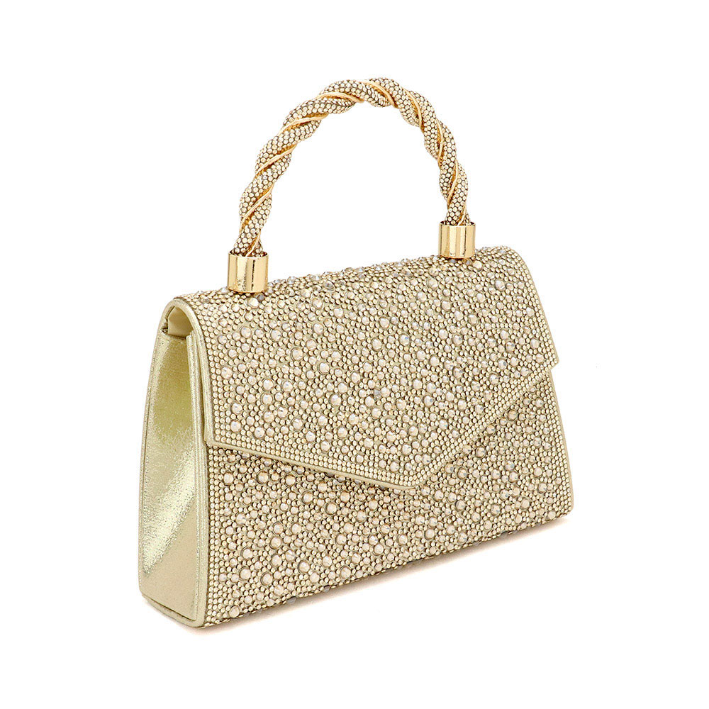 Bling Top Handle Evening Crossbody Bag