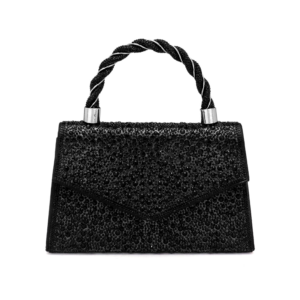 Bling Top Handle Evening Crossbody Bag