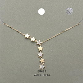Brass Metal Seven Star Pendant Necklace
