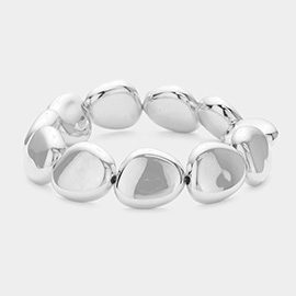 Metal Pebble Stretch Bracelet