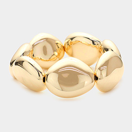Metal Pebble Stretch Bracelet