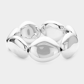 Metal Pebble Stretch Bracelet