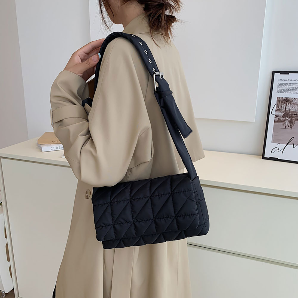 Puffer Rectangular Shoulder Bag / Crossbody Bag