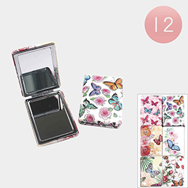 12PCS - Butterfly Printed Cosmetic Mirrors