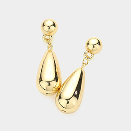 Metal Teardrop Dangle Earrings