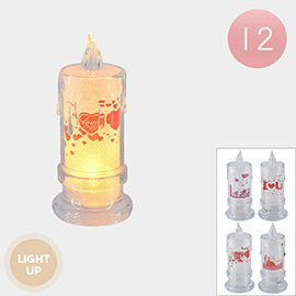 12PCS - LED Plastic Swinging Candle
