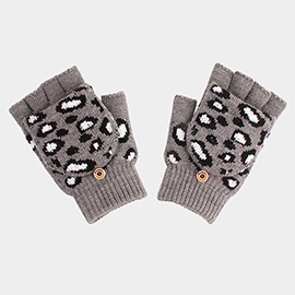 Leopard Fingerless Gloves