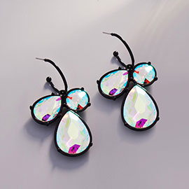 Teardrop Crystal Stone Dangle Earrings