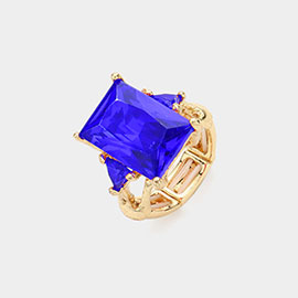 Rectangle Stone Stretch Ring