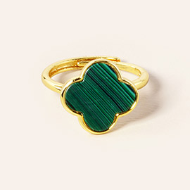 Gold Dipped Quatrefoil Ring