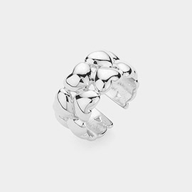SECRET BOX_Sterling Silver Dipped Hypoallergenic Heart Layered Ring