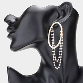 Crystal Pavilion Pearl Drop Earrings