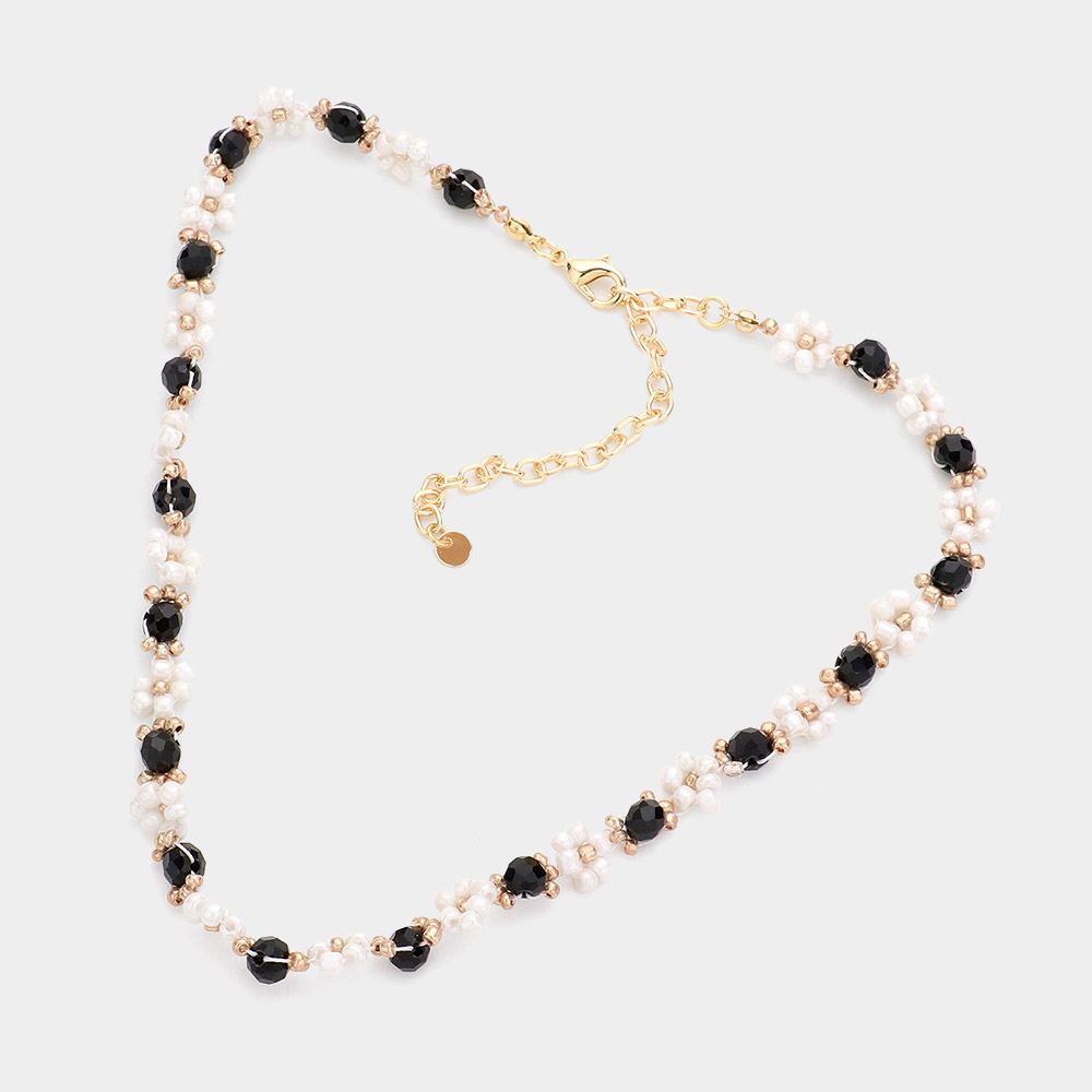 Flower Beaded Necklace