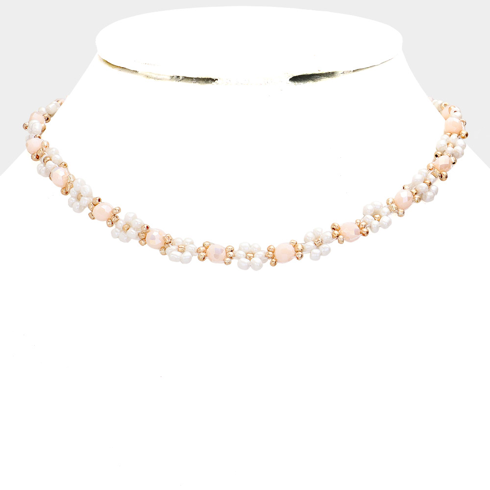 Flower Beaded Necklace