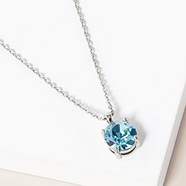 March - Birthstone Pendant Necklace