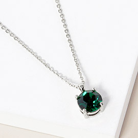 May - Birthstone Pendant Necklace