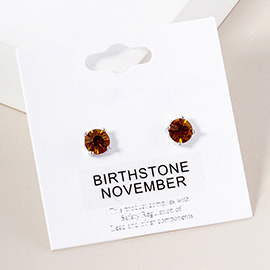 November - Birthstone Stud Earrings