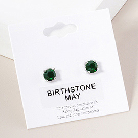 May - Birthstone Stud Earrings