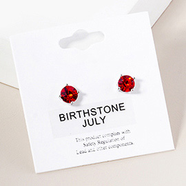 July - Birthstone Stud Earrings