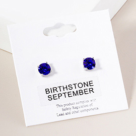 September - Birthstone Stud Earrings
