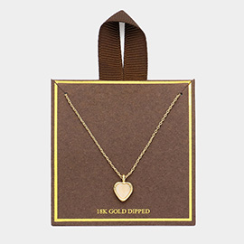 18K Gold Dipped Mini Heart Pendant Necklace