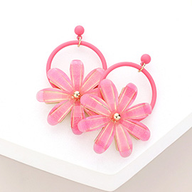 Resin Flower Earrings