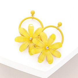 Resin Flower Earrings