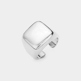 SECRET BOX_14K Gold Dipped Hypoallergenic Square Metal Ring