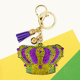 Bling Mardi Gras Crown Key Chain